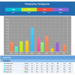 A clear and detailed chart with distinct colors representing different categories
