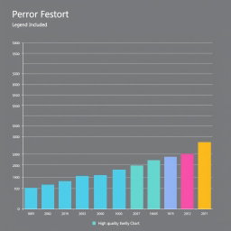 A clear and detailed chart with distinct colors representing different categories
