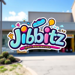 A vibrant and playful logo for a business that specializes in 3D printed jibbitz