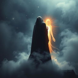 A captivating conceptual representation of death and immortality
