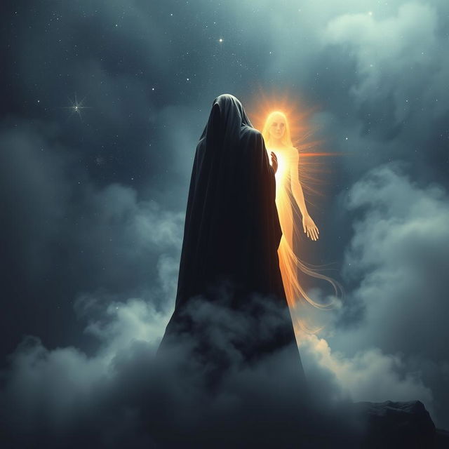 A captivating conceptual representation of death and immortality