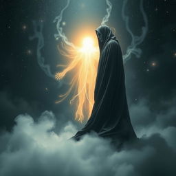 A captivating conceptual representation of death and immortality
