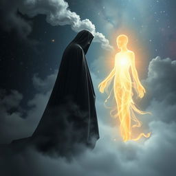 A captivating conceptual representation of death and immortality