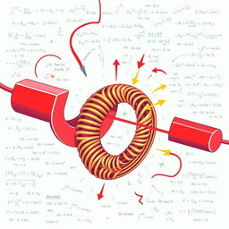 An educational illustration representing electromagnetic induction as a vital concept in physics support