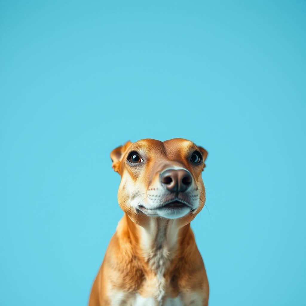 An engaging image featuring a prominent subject in the foreground set against a solid color background