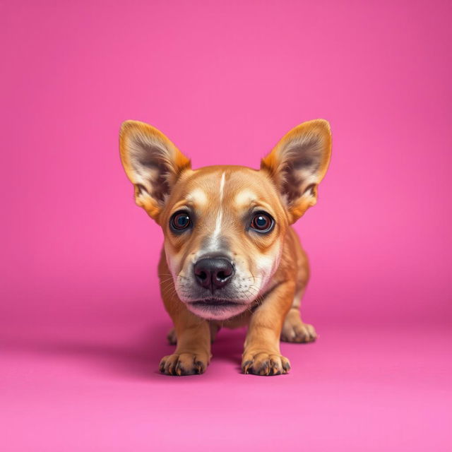 An engaging image featuring a prominent subject in the foreground set against a solid color background