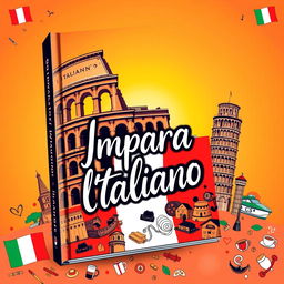 A captivating book cover design for an Italian language learning book