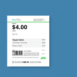 A visually appealing bank statement that includes a clear and professional layout