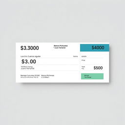 A visually appealing bank statement that includes a clear and professional layout