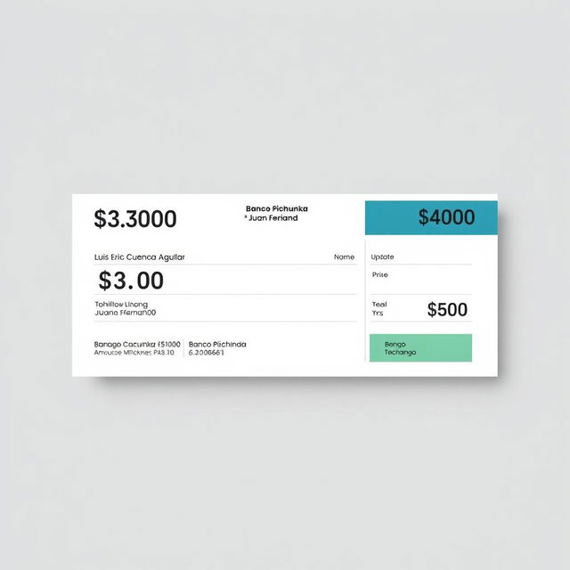 A visually appealing bank statement that includes a clear and professional layout