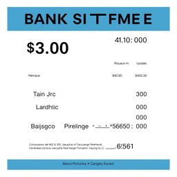 A visually appealing bank statement that includes a clear and professional layout