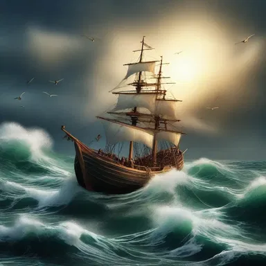 According to the legend, the gods sent an aegir wave to punish the people for their sins.