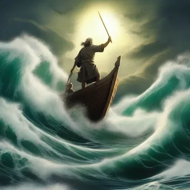 According to the legend, the gods sent an aegir wave to punish the people for their sins.