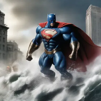 The superhero saved the city from the destruction caused by the massive aegir wave.