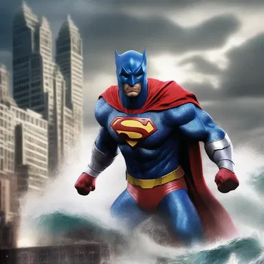 The superhero saved the city from the destruction caused by the massive aegir wave.