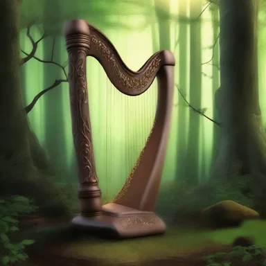 In the enchanted forest, the aeolian harp sang a haunting melody, captivating all who heard it.