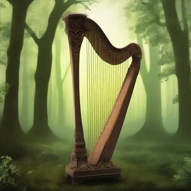 In the enchanted forest, the aeolian harp sang a haunting melody, captivating all who heard it.