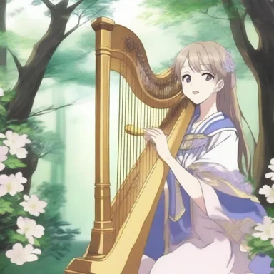 The protagonist in the anime series possessed an aeolian harp, using its beautiful music to heal others.