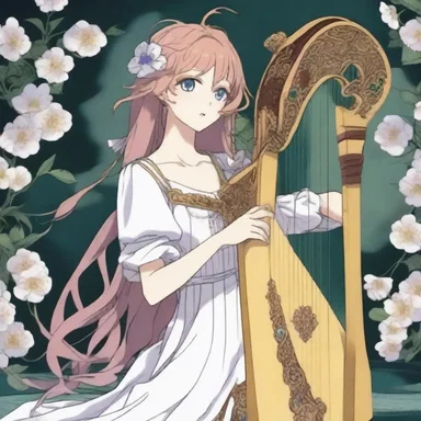 The protagonist in the anime series possessed an aeolian harp, using its beautiful music to heal others.