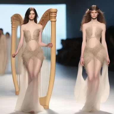 The fashion designer incorporated an aeolian harp into the runway show, adding an ethereal element to the collection.