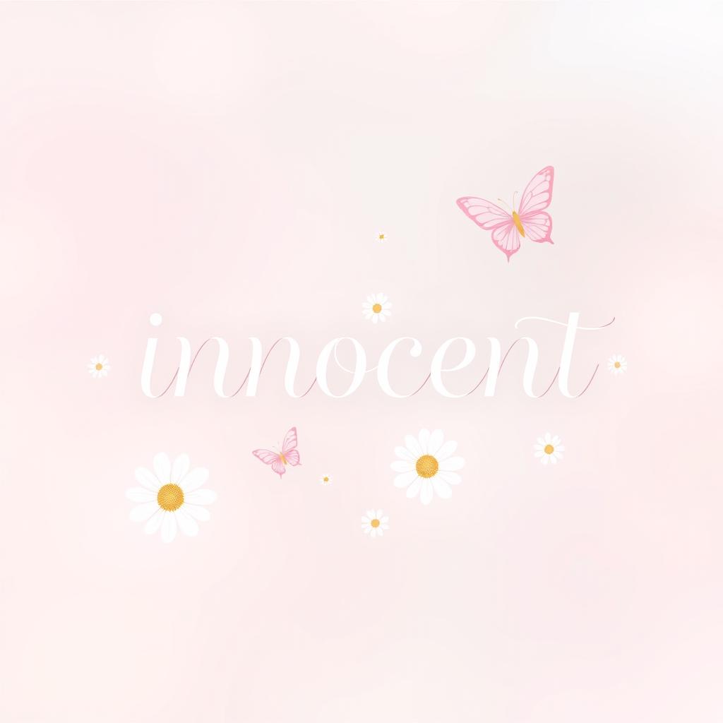 A beautifully designed photo featuring the word "innocent" in an elegant and artistic font