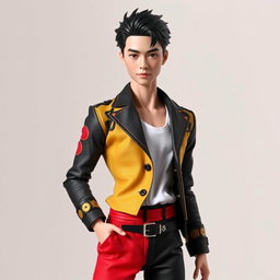 A stunning 1:6 scale articulated male Japanese doll, featuring an exceptionally handsome face with finely detailed features