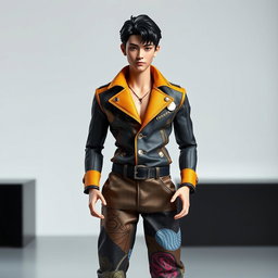A stunning 1:6 scale articulated male Japanese doll, featuring an exceptionally handsome face with finely detailed features