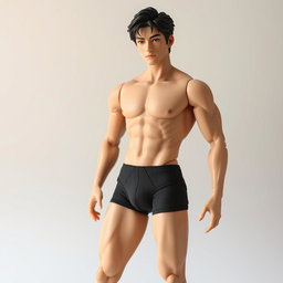 A realistic 1:6 scale articulated male Japanese doll, featuring an exceptionally handsome face with finely detailed features and a chiseled physique