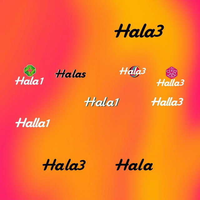 A vibrant background in a solid color, providing a striking canvas for various logos