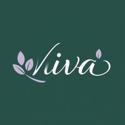 A sleek and modern logo design for a massage and spa named 'Viva'