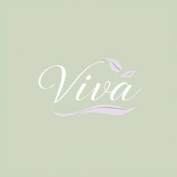 A sleek and modern logo design for a massage and spa named 'Viva'
