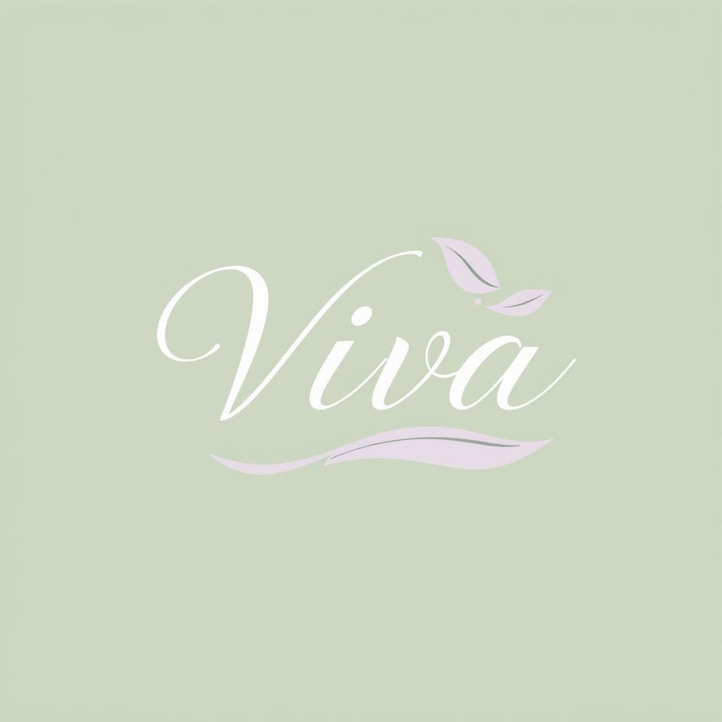 A sleek and modern logo design for a massage and spa named 'Viva'