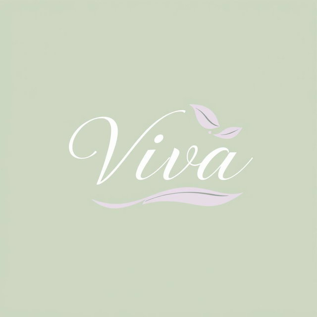 A sleek and modern logo design for a massage and spa named 'Viva'
