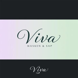 A sleek and modern logo design for a massage and spa named 'Viva'
