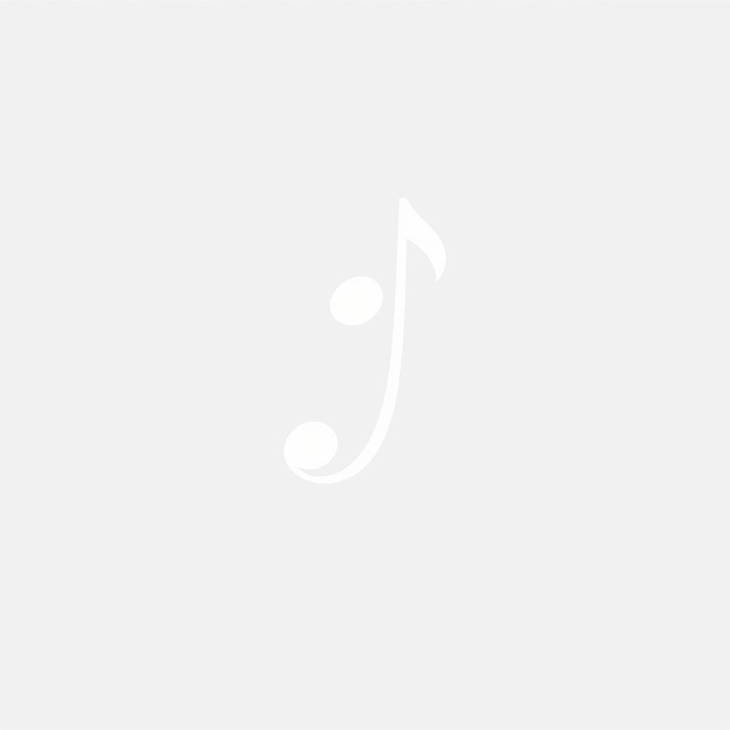 A minimal logo design featuring a stylized music note seamlessly integrated with the letter 'J'