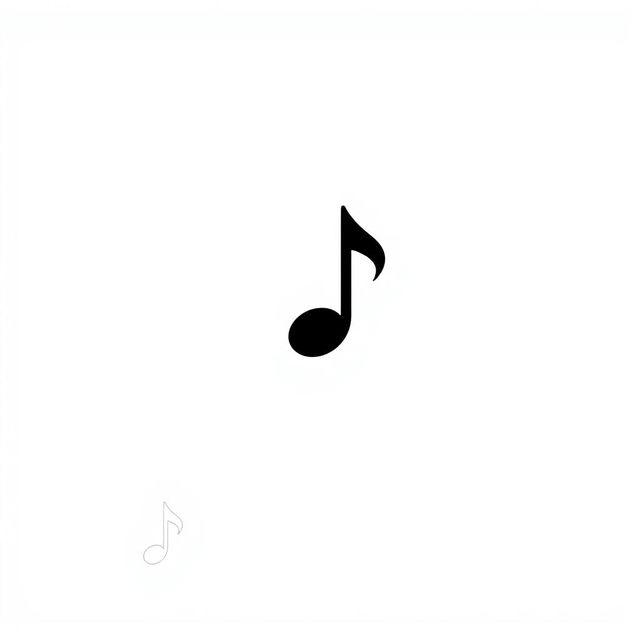 A minimal logo design featuring a stylized music note seamlessly integrated with the letter 'J'