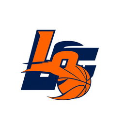A dynamic and modern logo for 'LQC Basketball'