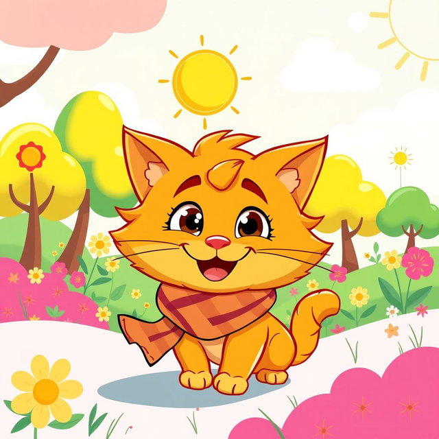 A vibrant, lively cartoon character that embodies joy and positivity