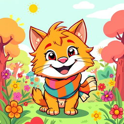 A vibrant, lively cartoon character that embodies joy and positivity