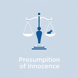 A simple yet impactful logo representing the concept of 'Right to Presumption of Innocence'