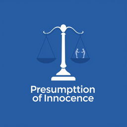 A simple yet impactful logo representing the concept of 'Right to Presumption of Innocence'