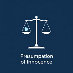 A simple yet impactful logo representing the concept of 'Right to Presumption of Innocence'