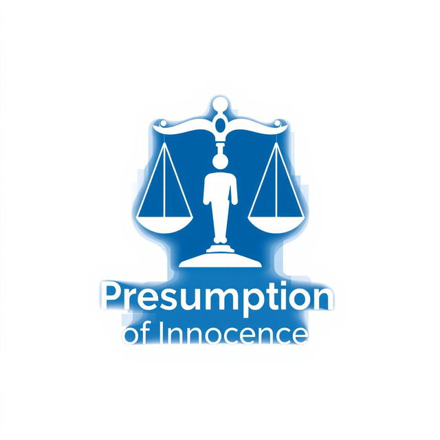 A simple yet impactful logo representing the concept of 'Right to Presumption of Innocence'