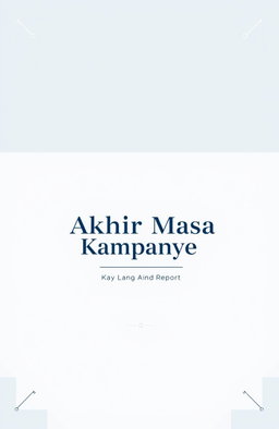 A professional and elegant cover design for a 'Final Campaign Report'
