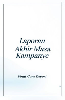 A professional and elegant cover design for a 'Final Campaign Report'