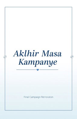 A professional and elegant cover design for a 'Final Campaign Report'