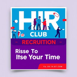 A modern HR club recruitment poster that beautifully combines elements of excellence and professional growth