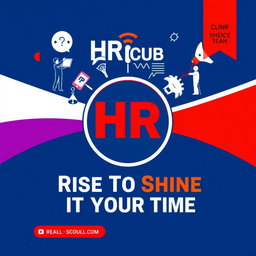 A modern HR club recruitment poster that beautifully combines elements of excellence and professional growth
