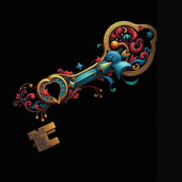 A beautifully designed key that represents a person's unique personality, strengths, fears, and dreams