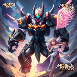 A powerful character design of Zhask combined with the Kaiju no 8 anime character, posed dramatically in a cinematic style amidst a dynamic and vibrant background